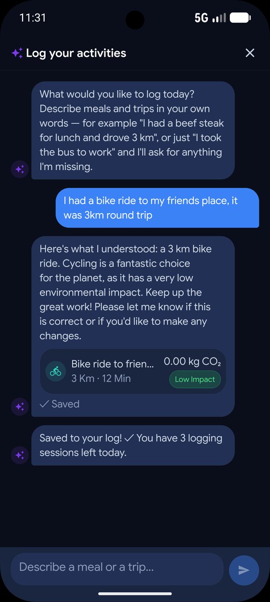 SAVE assistant turning 'I had a bike ride to my friend's place, 3 km round trip' into a logged trip